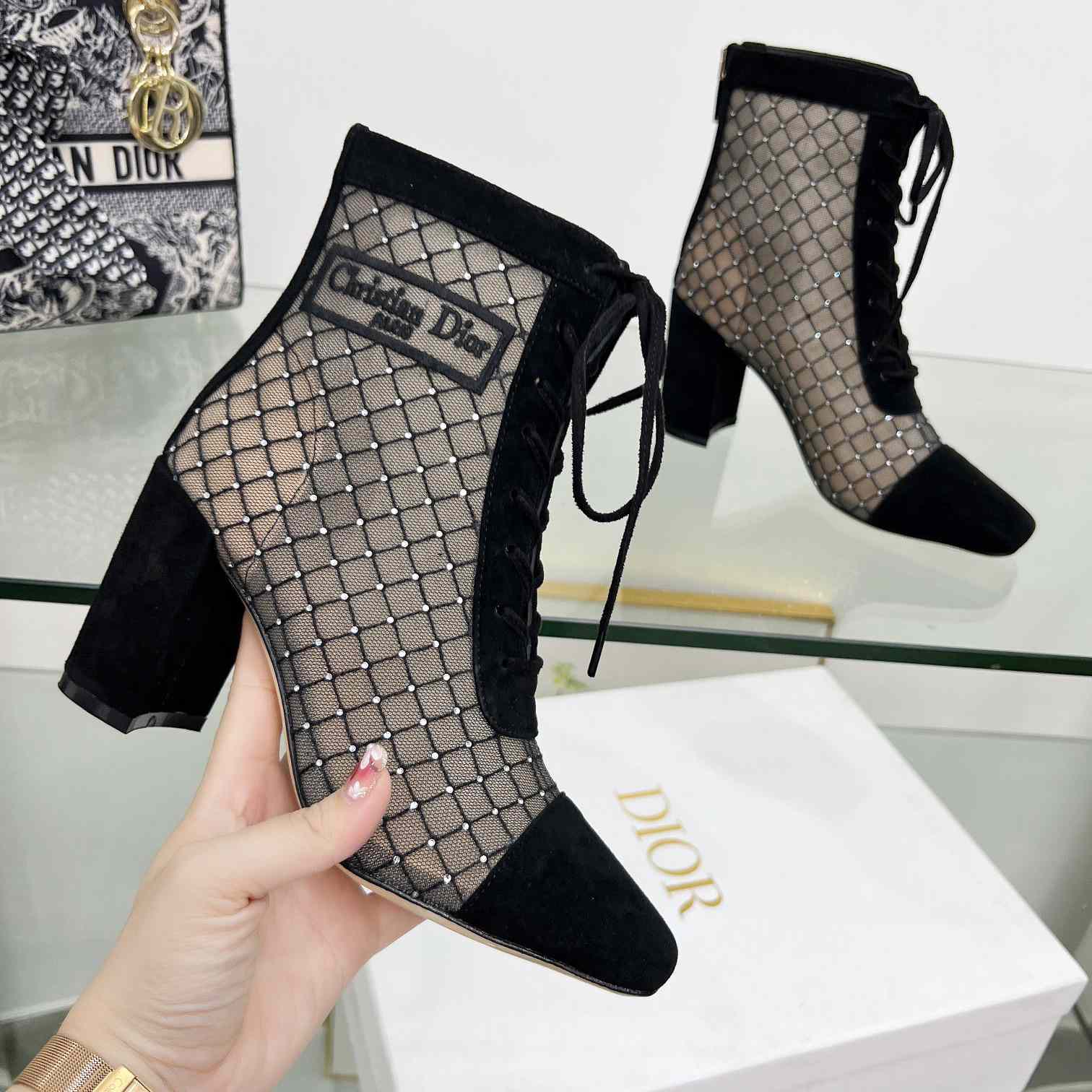 Dior Naughtily-D Heeled Ankle Boot - EUR FASHION