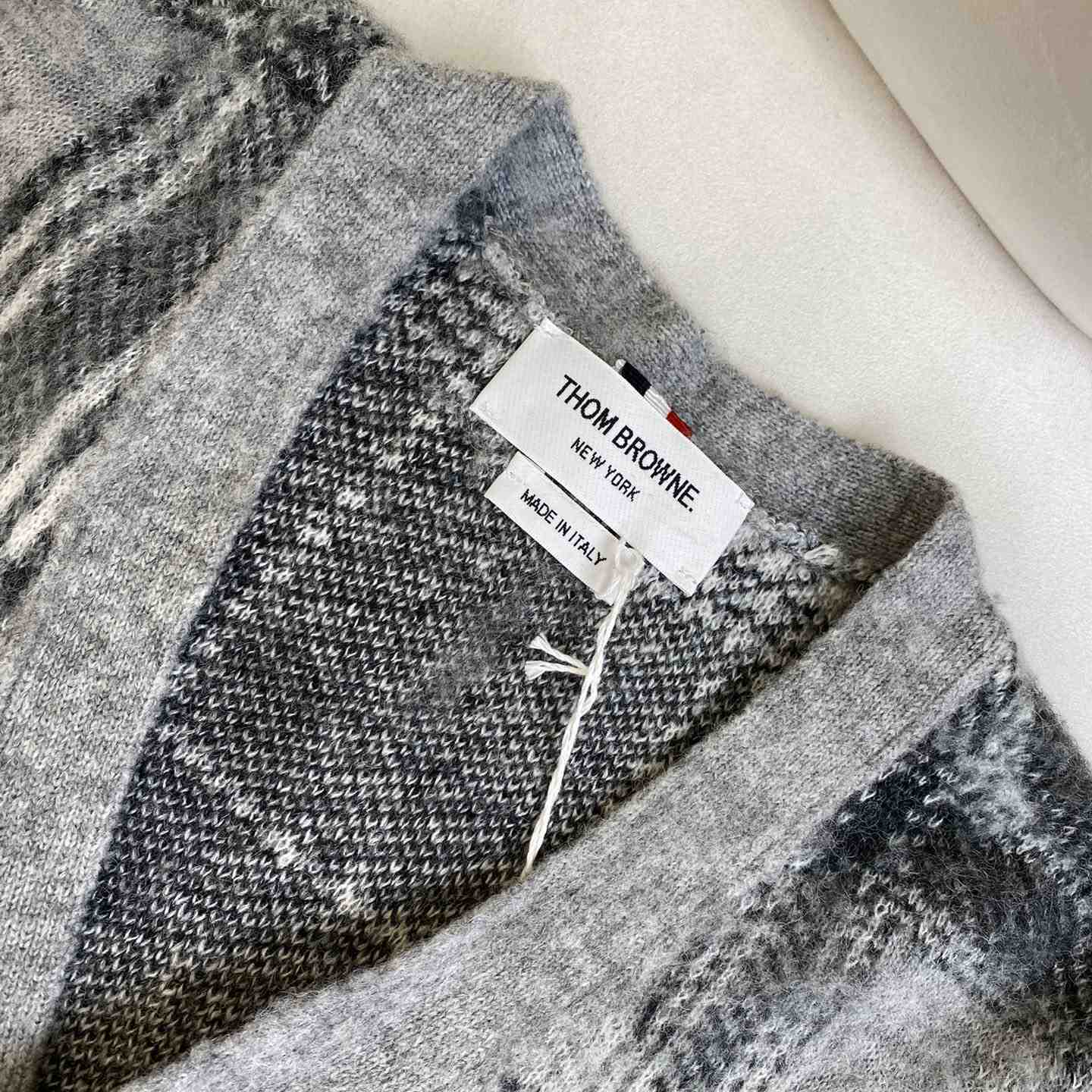 Thom Browne Jacquard-knit Mohair-blend Cardigan - EUR FASHION