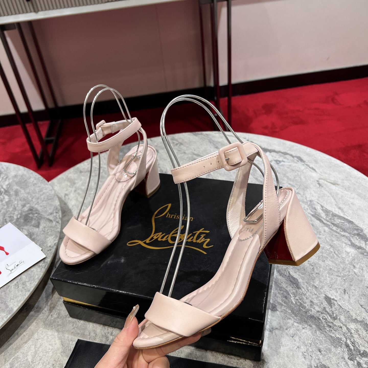 Christian Louboutin  Pink Lin Miss Sabina 55 Sandals - EUR FASHION