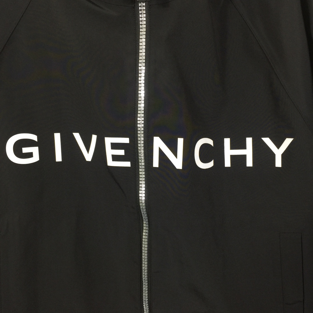 Givenchy Logo Hooded Jacket in Black - EUR FASHION