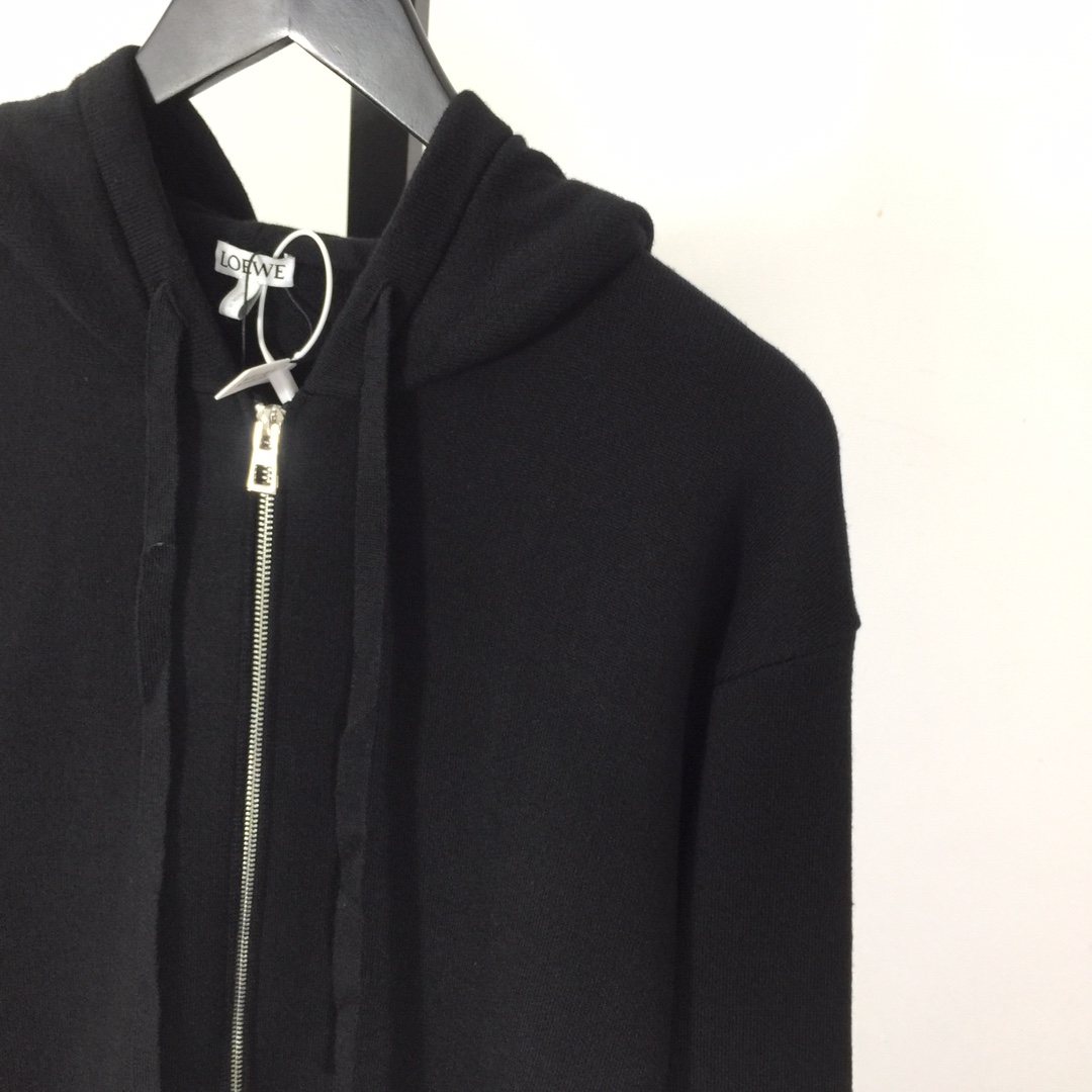 Loewe Anagram Zip-up Hoodie In Wool - EUR FASHION