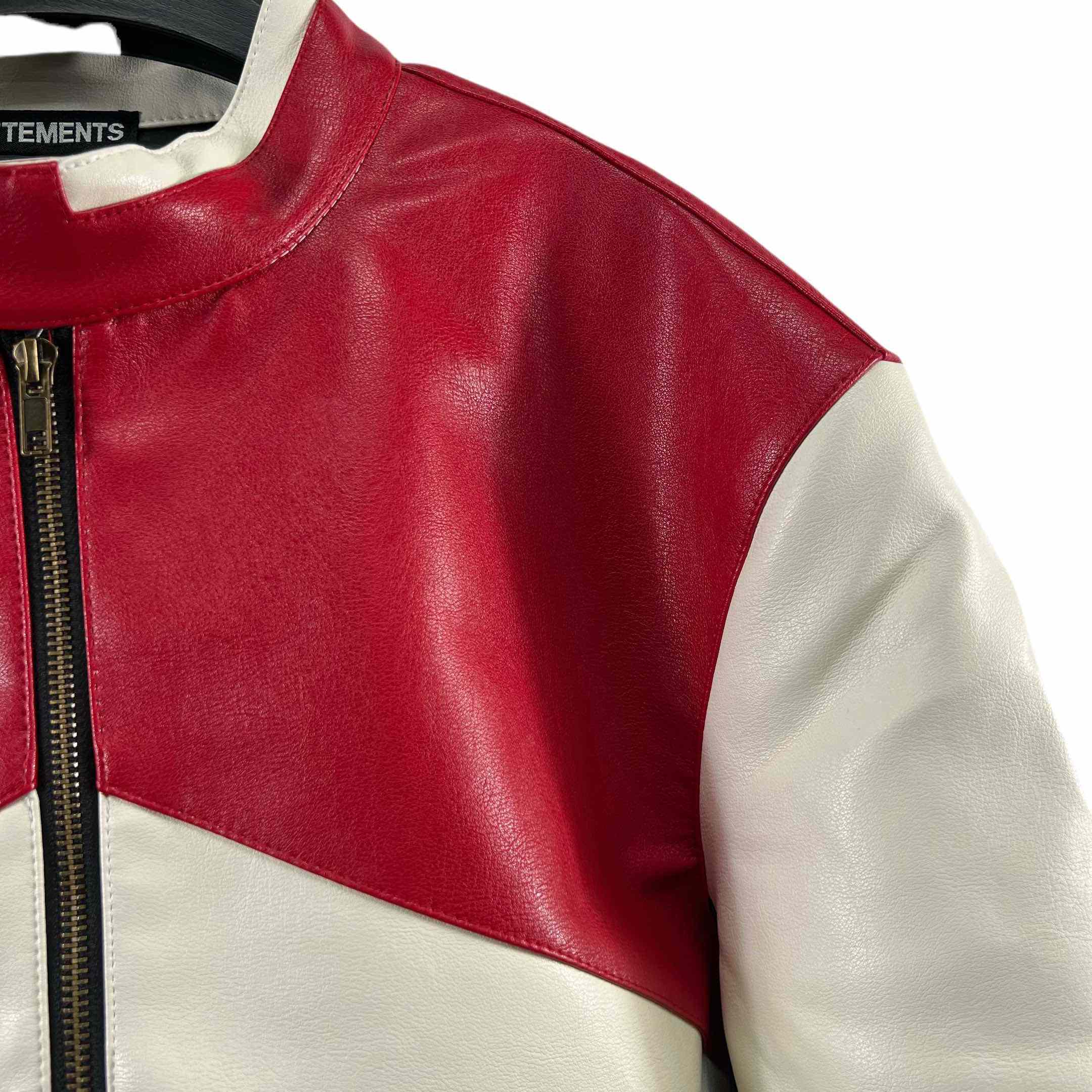 Vetements Tricolor Leather Racing Jacket - EUR FASHION