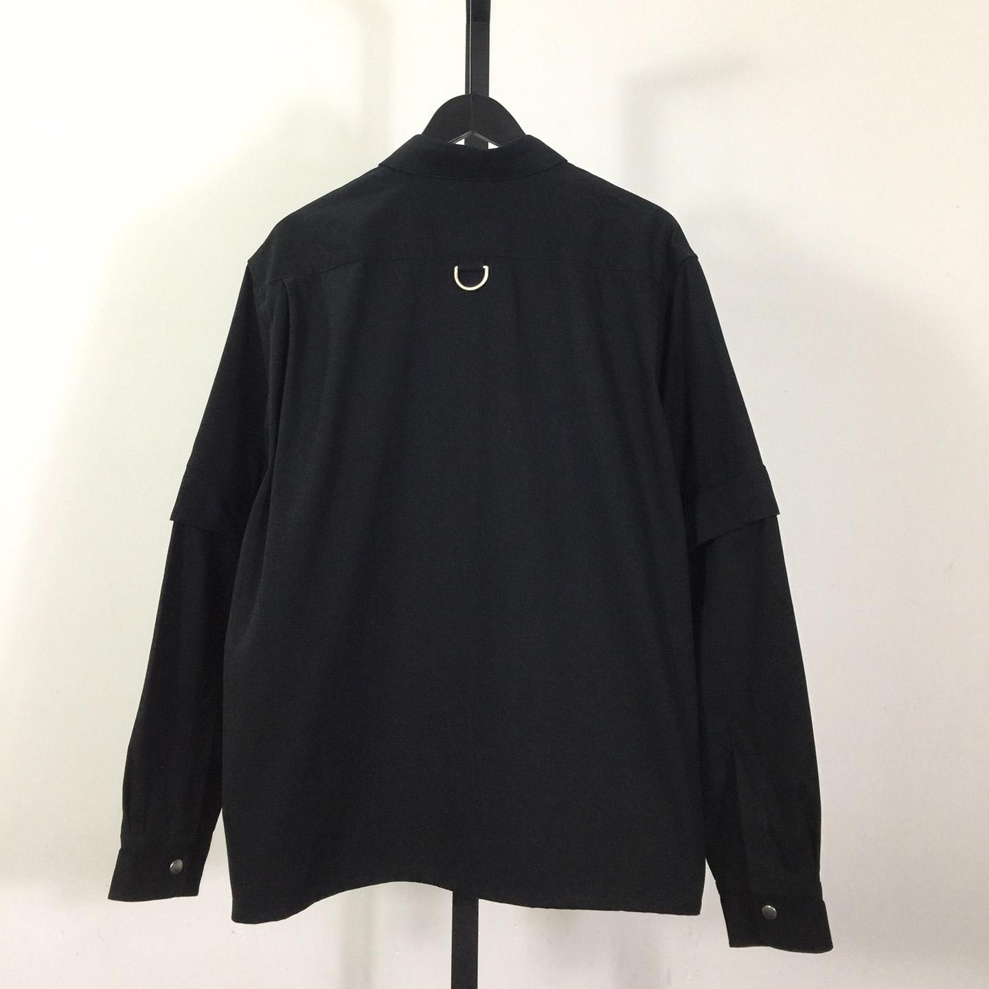 Givenchy Men's Black D-ring Zipped Shirt - EUR FASHION