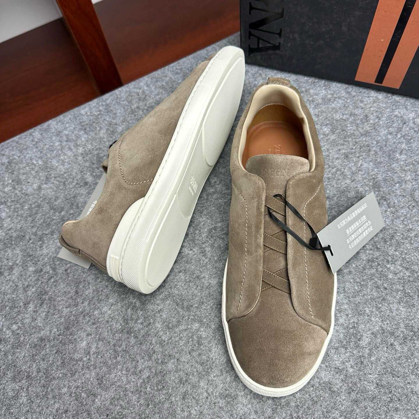 Zegna Suede Triple Stitch™ Sneakers - EUR FASHION