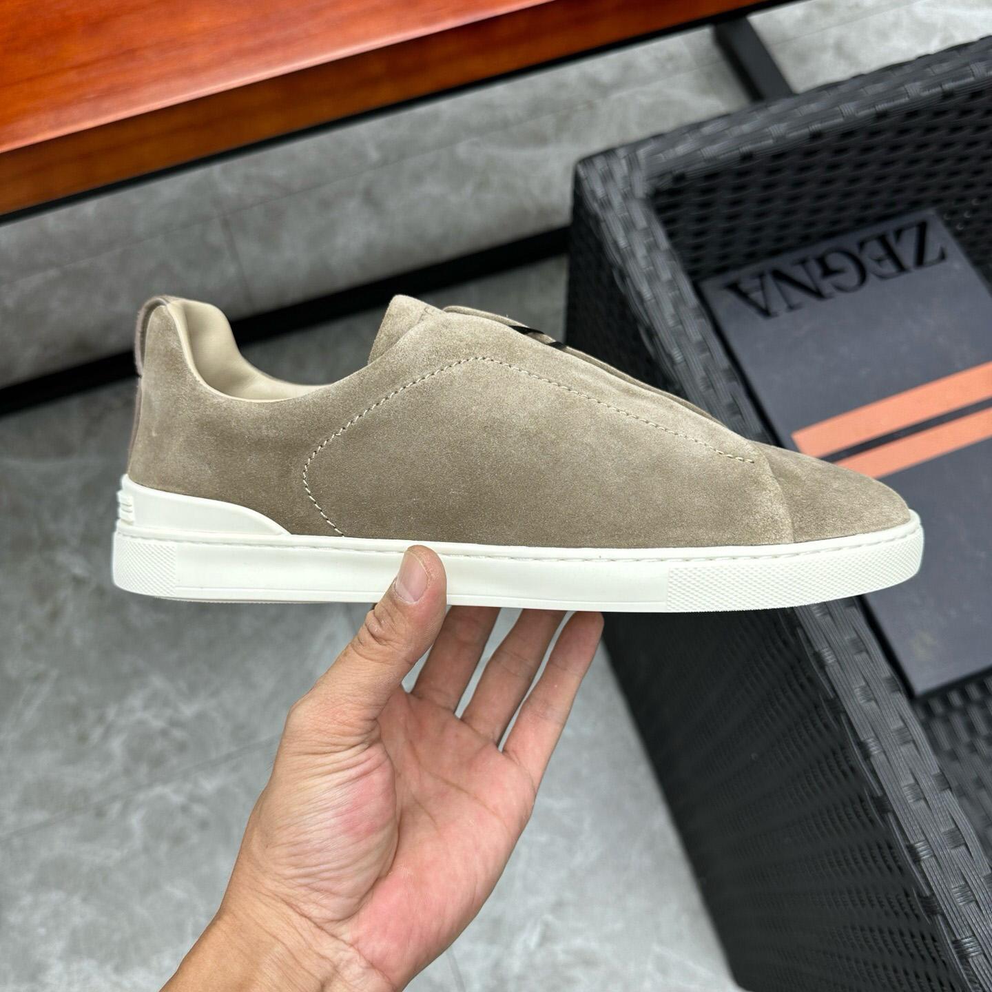 Zegna Suede Triple Stitch™ Sneakers - EUR FASHION