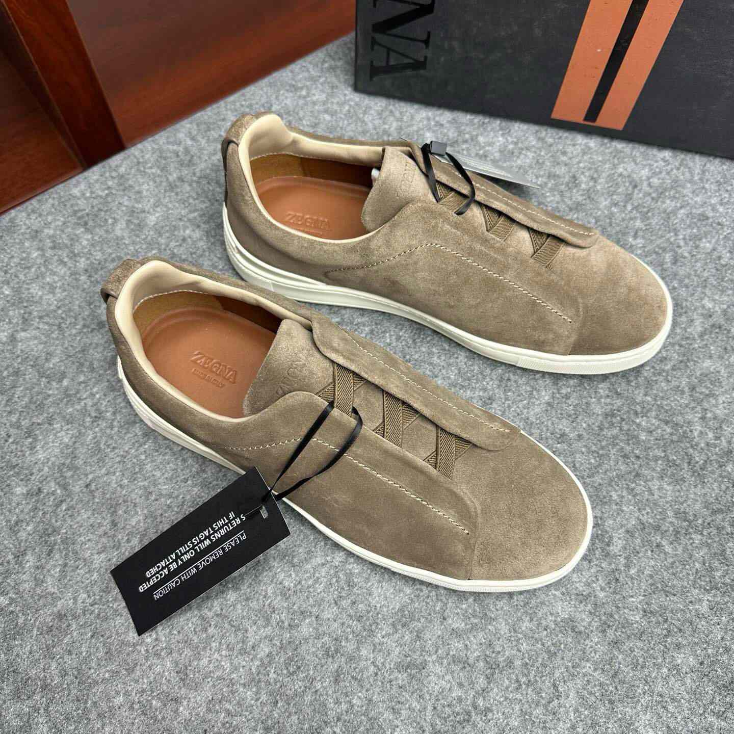 Zegna Suede Triple Stitch™ Sneakers - EUR FASHION