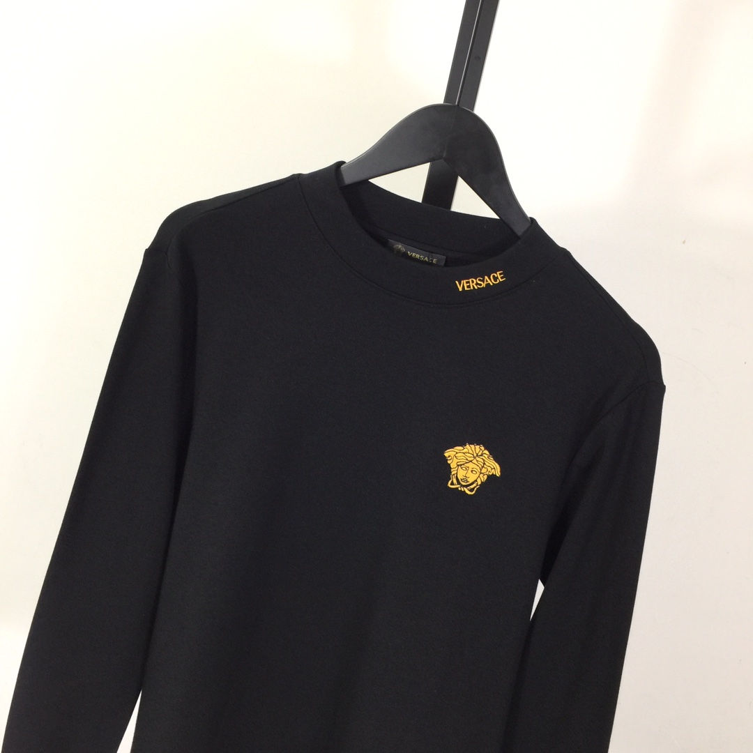 Versace Logo Long Sleeve Tee - EUR FASHION