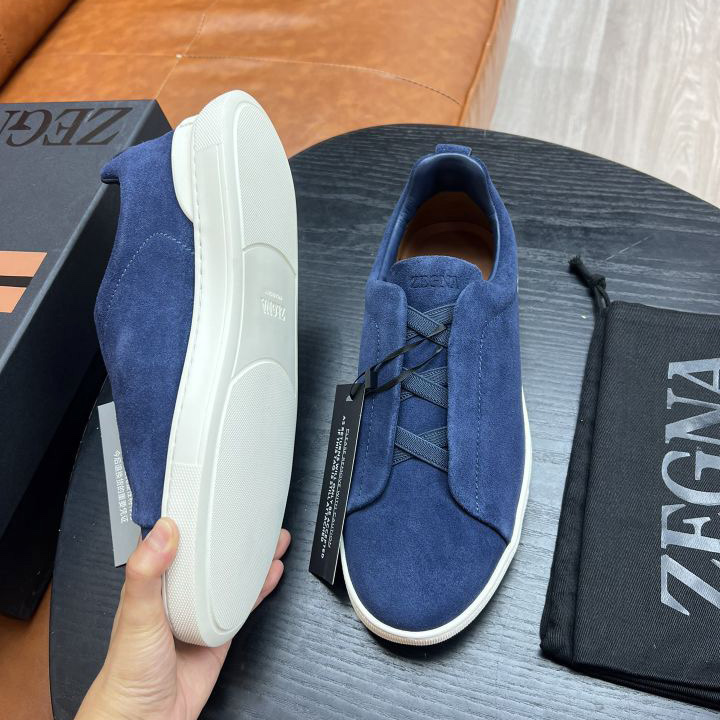 Zegna Suede Triple Stitch™ Sneakers - EUR FASHION