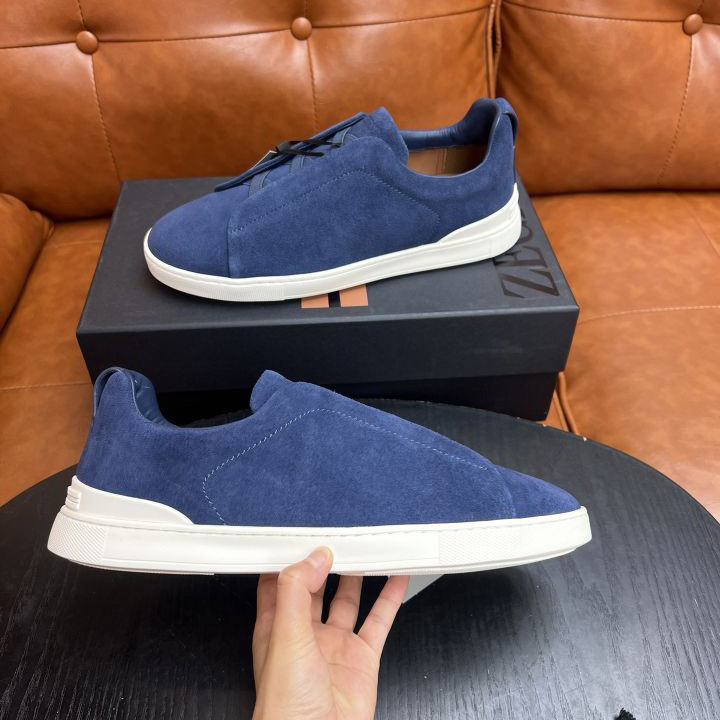 Zegna Suede Triple Stitch™ Sneakers - EUR FASHION