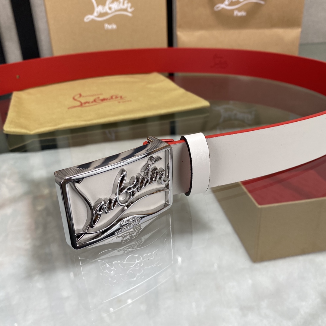 Christian Louboutin Logo Leather Belt  - EUR FASHION