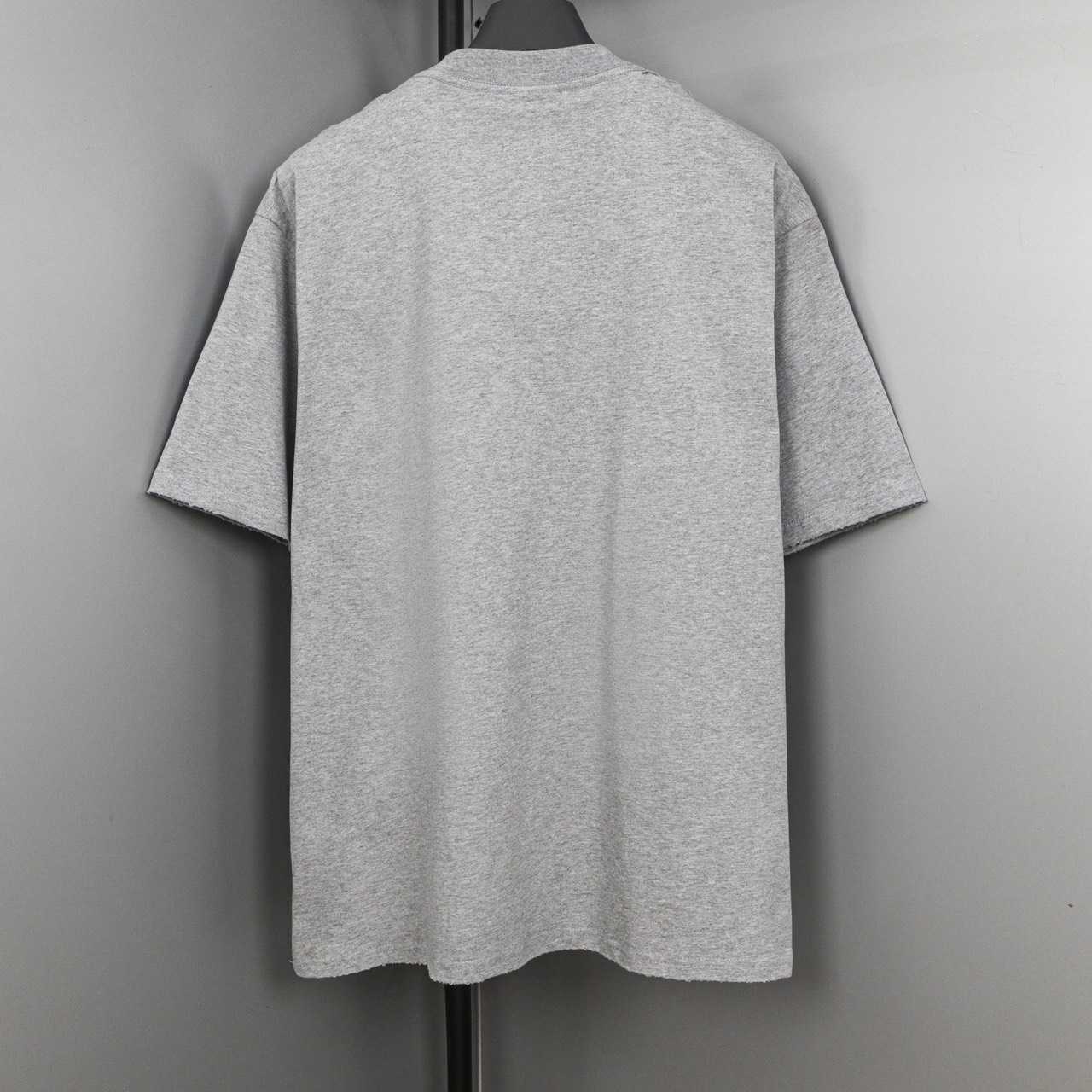 Balenciaga Planet Earth T-Shirt Oversized In Heather Grey  - EUR FASHION