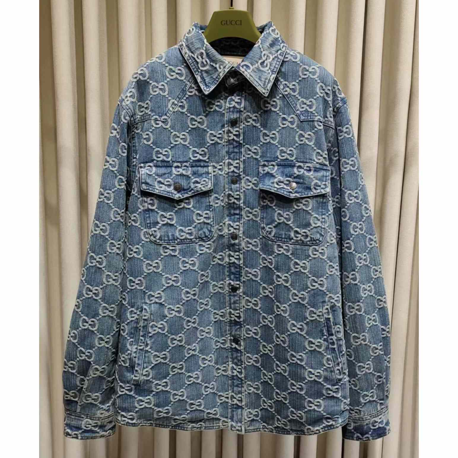 Gucci GG Jacquard Denim Shirt - EUR FASHION