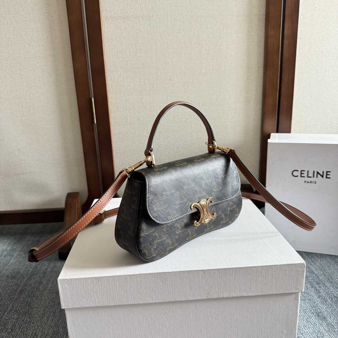 Celine Teen Celine Lola In Triomphe Canvas And Clafskin  - EUR FASHION