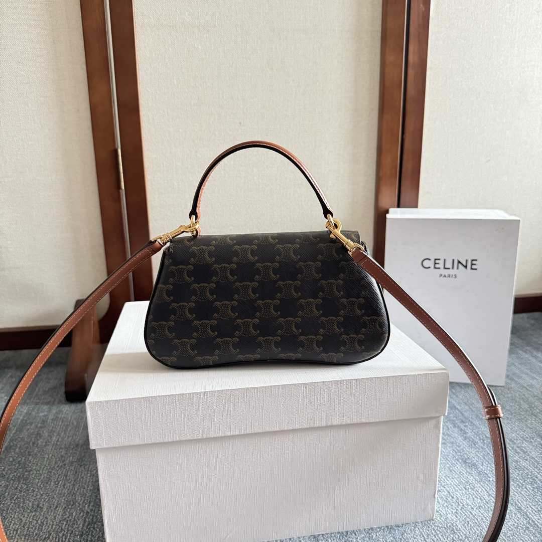 Celine Teen Celine Lola In Triomphe Canvas And Clafskin  - EUR FASHION