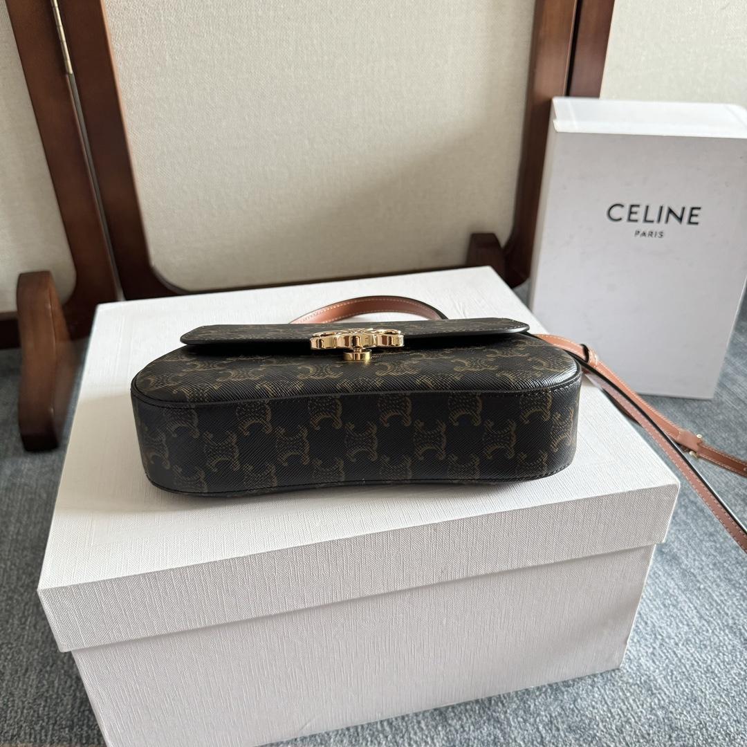 Celine Teen Celine Lola In Triomphe Canvas And Clafskin  - EUR FASHION