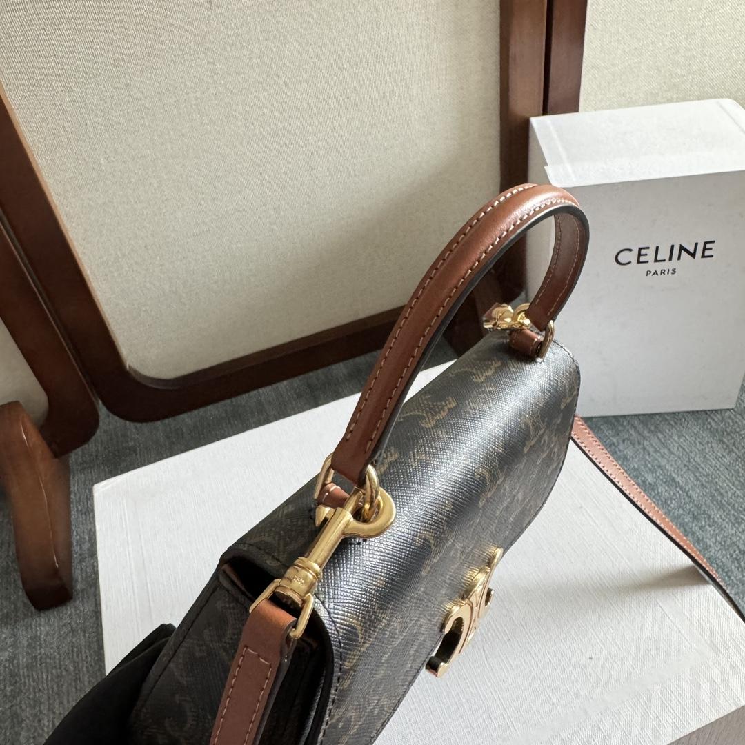 Celine Teen Celine Lola In Triomphe Canvas And Clafskin  - EUR FASHION