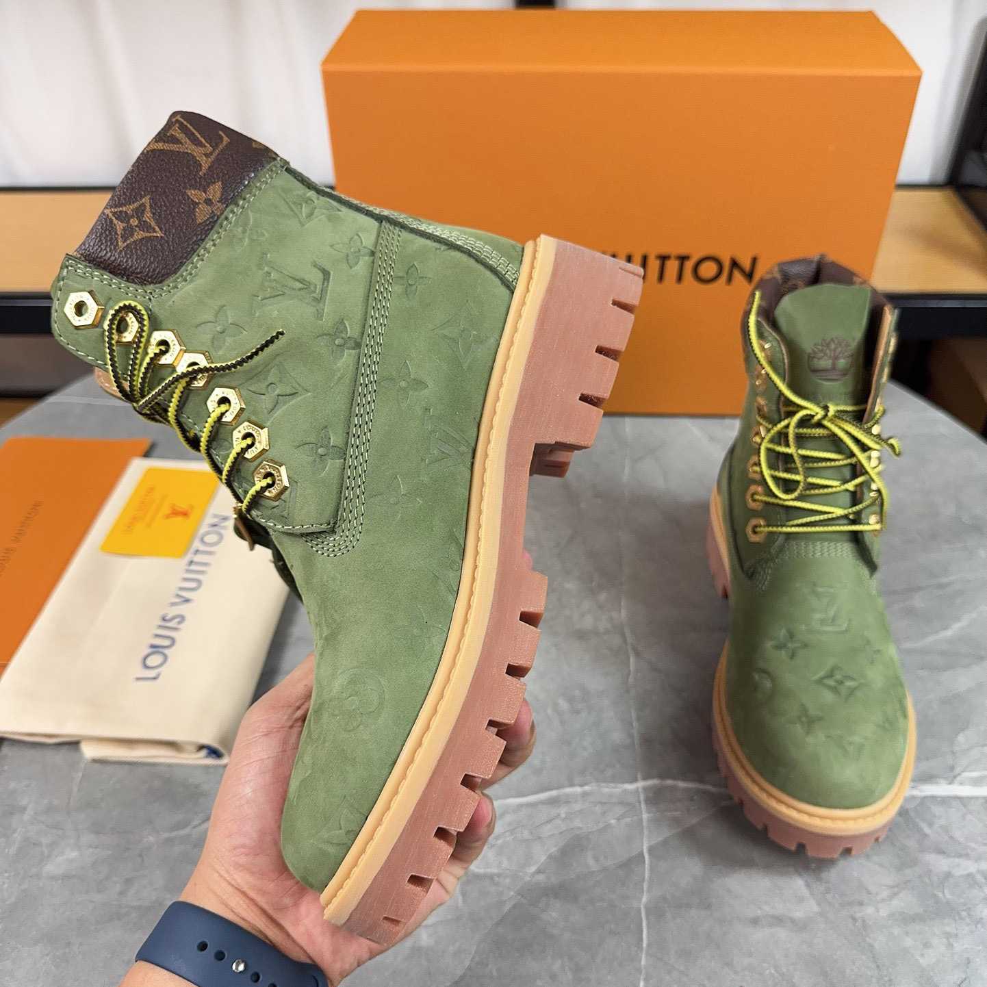 Louis Vuitton x Timberland Monogram Ankle Boot - EUR FASHION