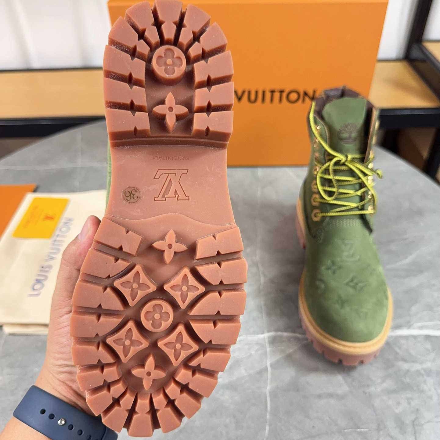 Louis Vuitton x Timberland Monogram Ankle Boot - EUR FASHION