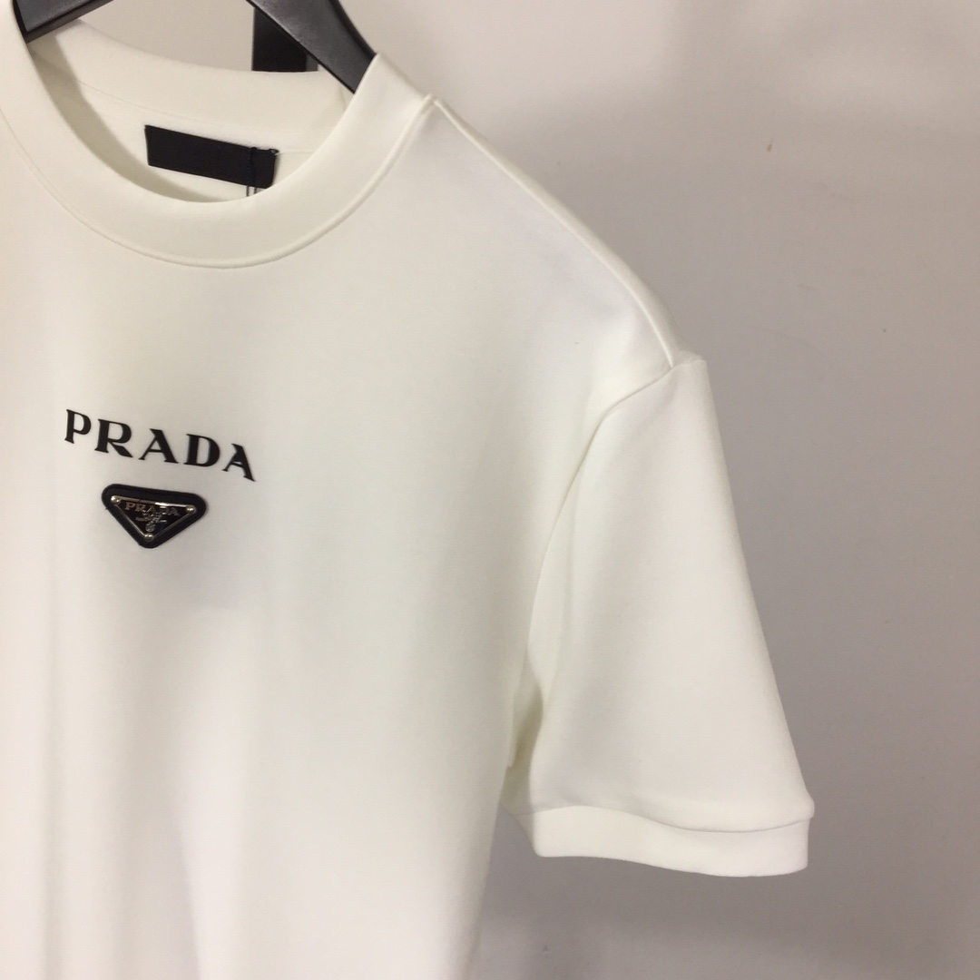 Prada Logo Cotton T-shirt - EUR FASHION