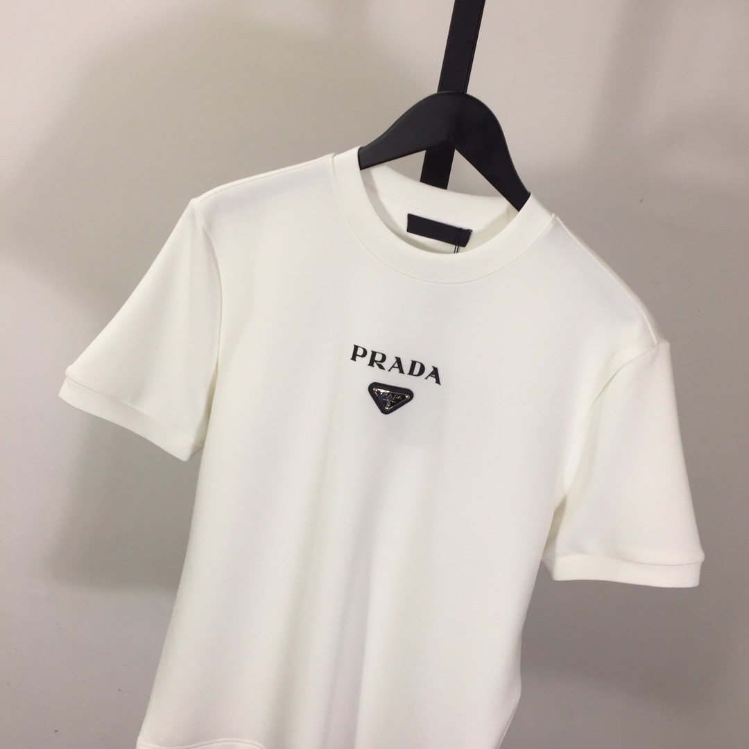 Prada Logo Cotton T-shirt - EUR FASHION