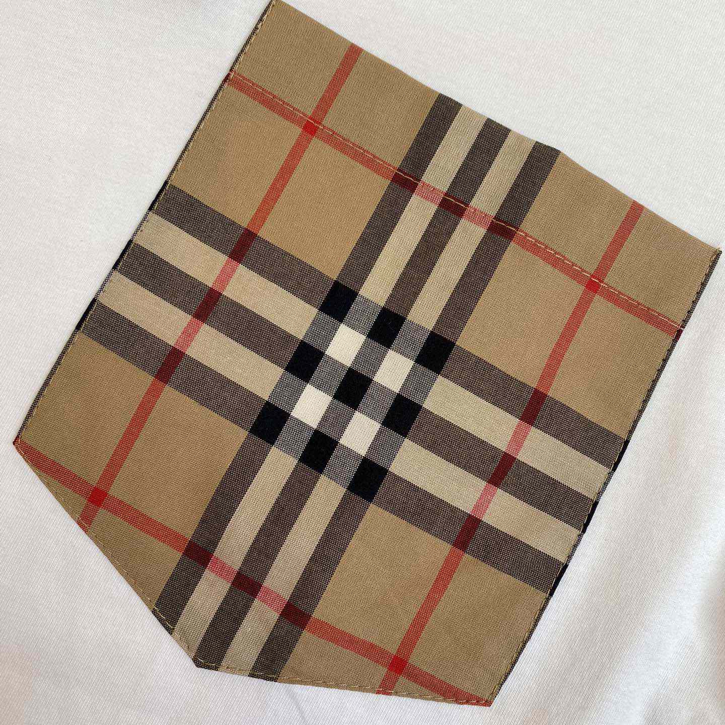 Burberry Check Pocket Cotton T-shirt - EUR FASHION