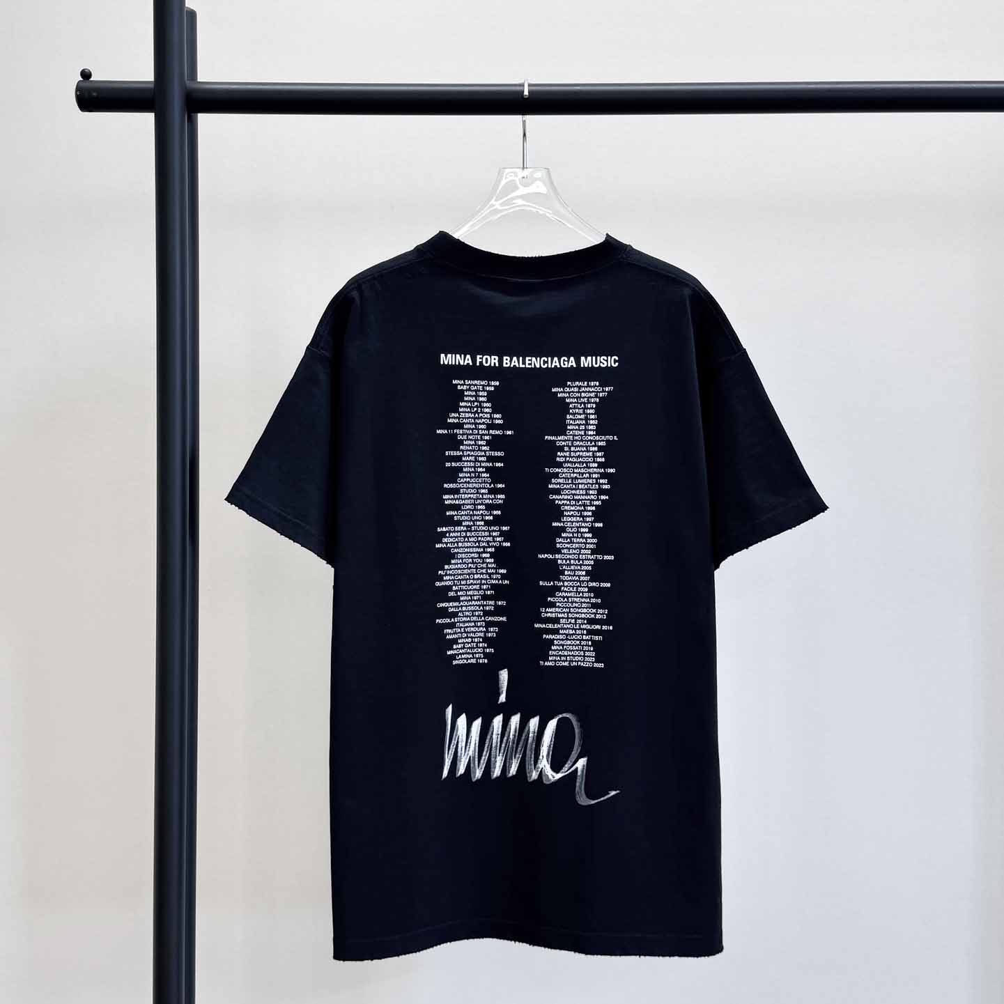 Balenciaga Music | Mina Series T-Shirt Oversized In Black And White - EUR FASHION