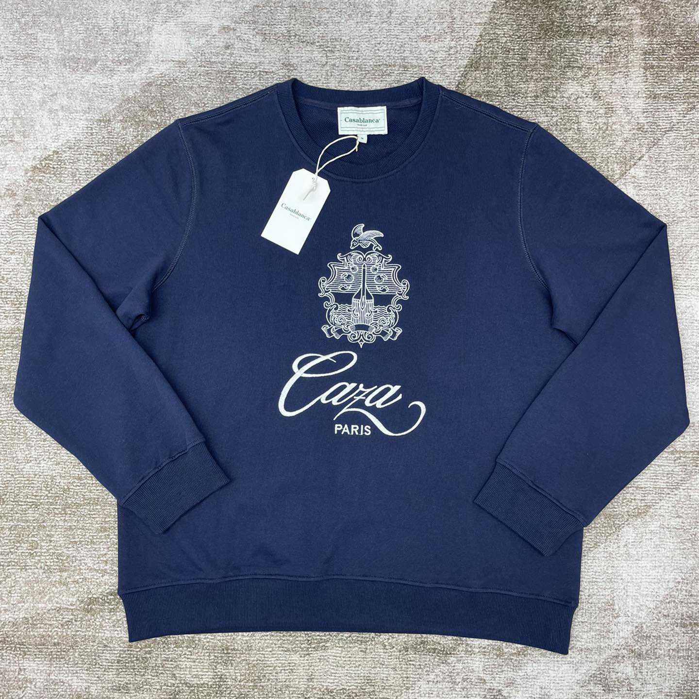 Casablanca Embroidered-logo Organic Cotton Sweatshirt   c671 - EUR FASHION