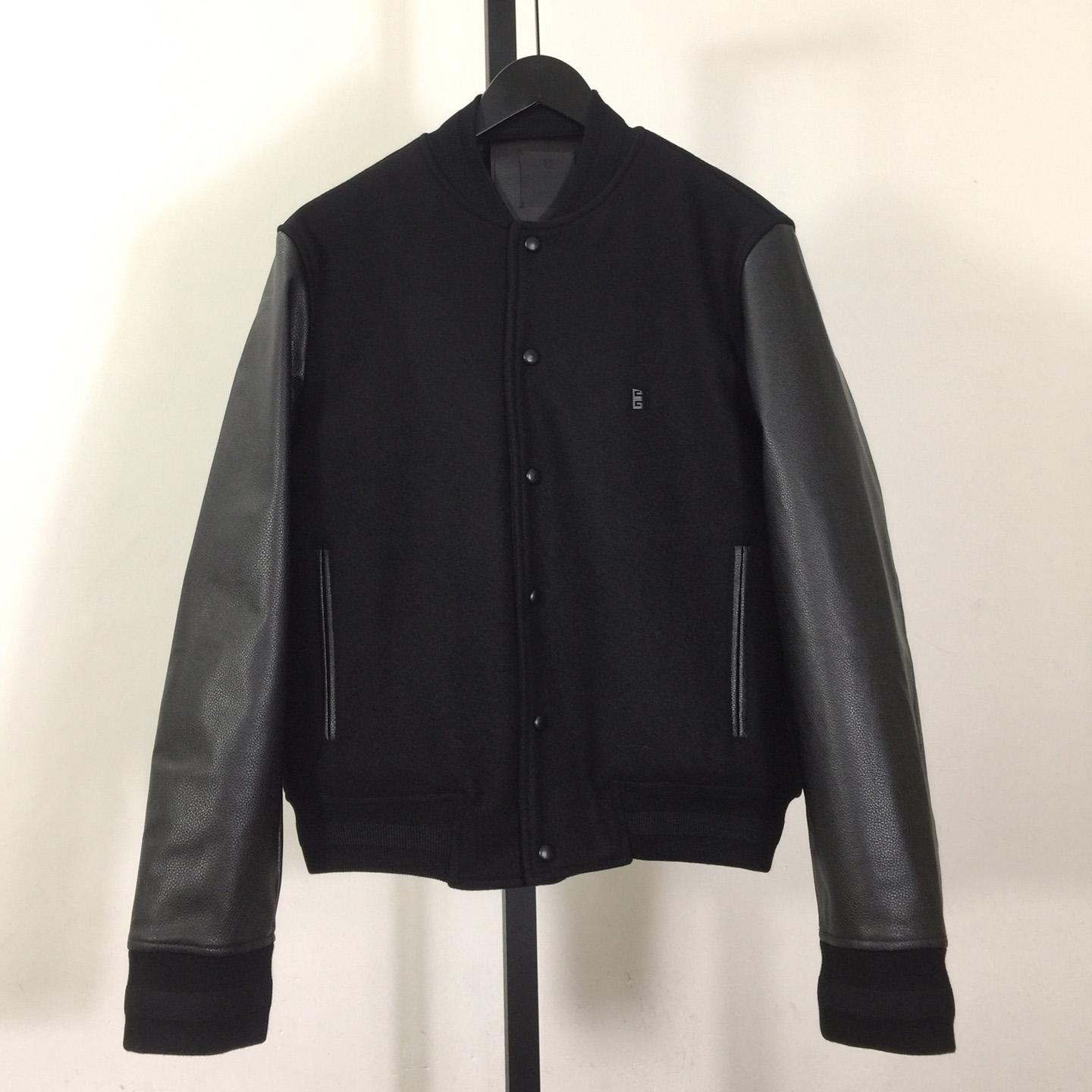 Givenchy Varsity Jacket In Wool And Leather With 4G Detail - EUR FASHION