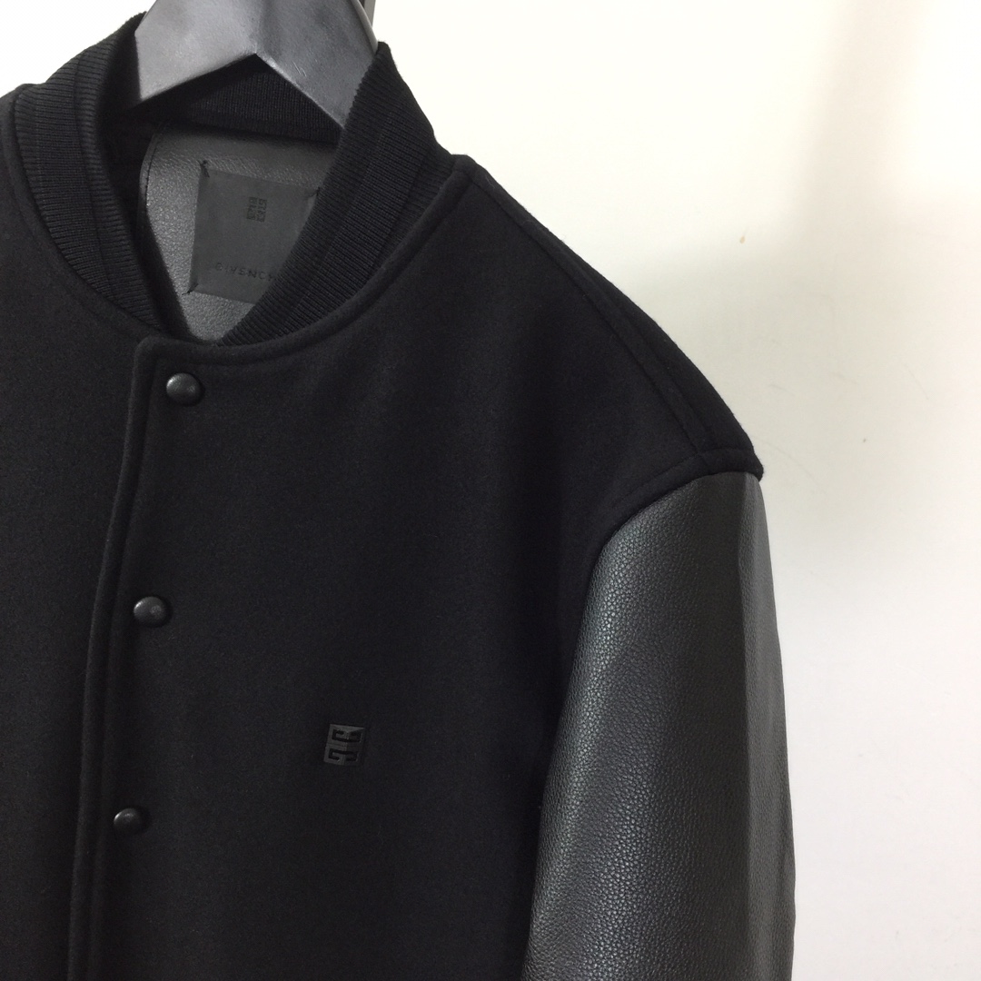 Givenchy Varsity Jacket In Wool And Leather With 4G Detail - EUR FASHION