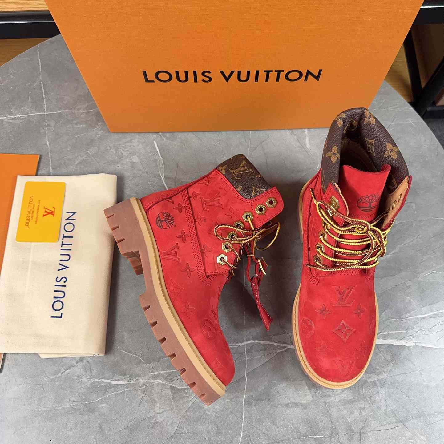 Louis Vuitton x Timberland Monogram Ankle Boot - EUR FASHION