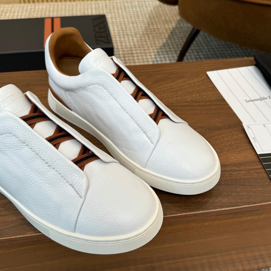 Zegna Leather Sneakers - EUR FASHION