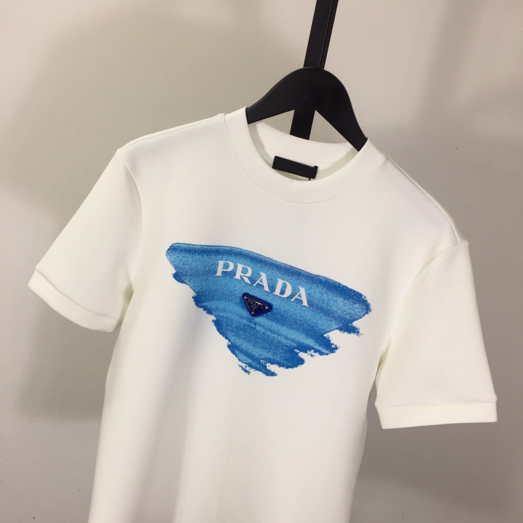 Prada Logo Cotton T-shirt - EUR FASHION