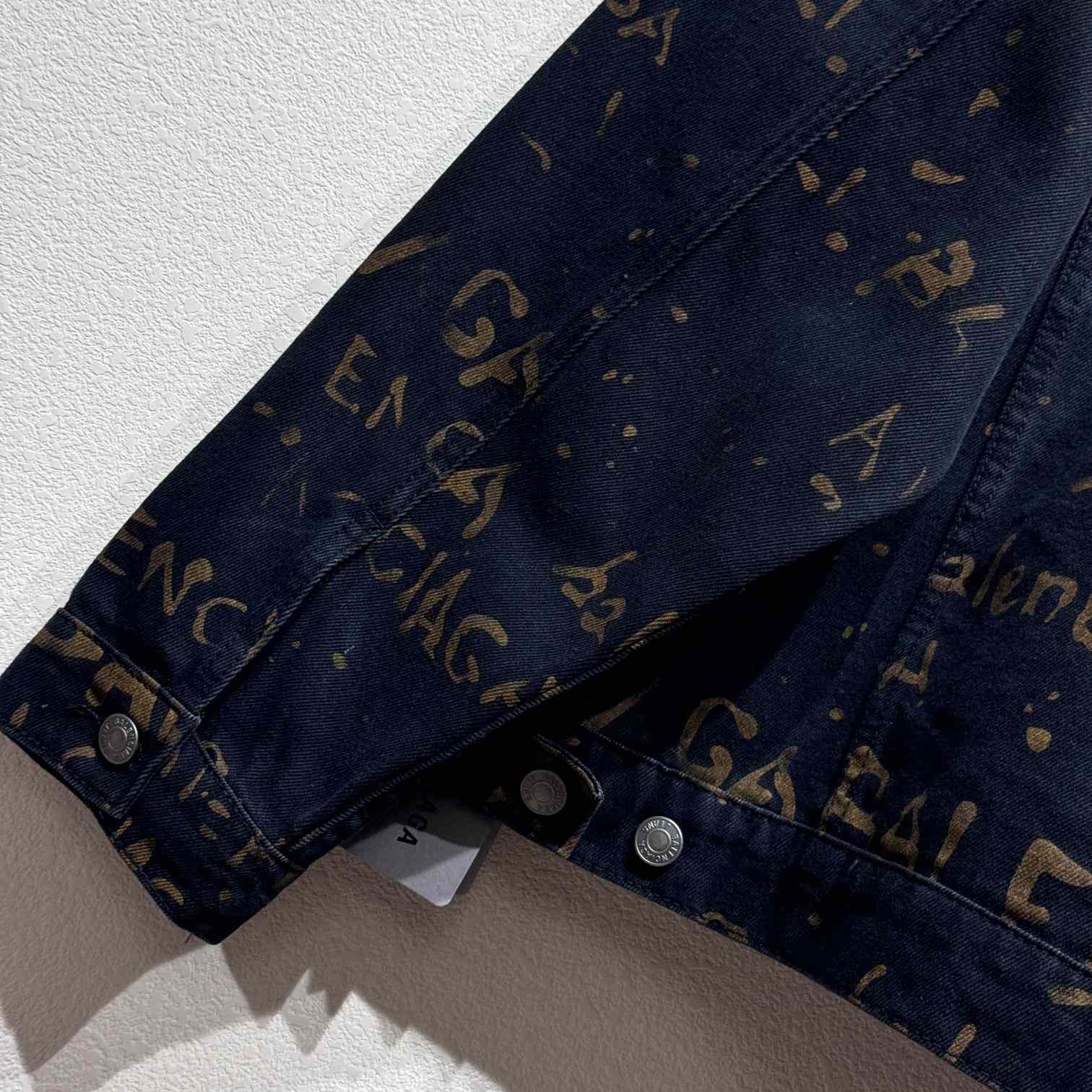 Balenciaga Bleachy Allover Denim Jacket - EUR FASHION
