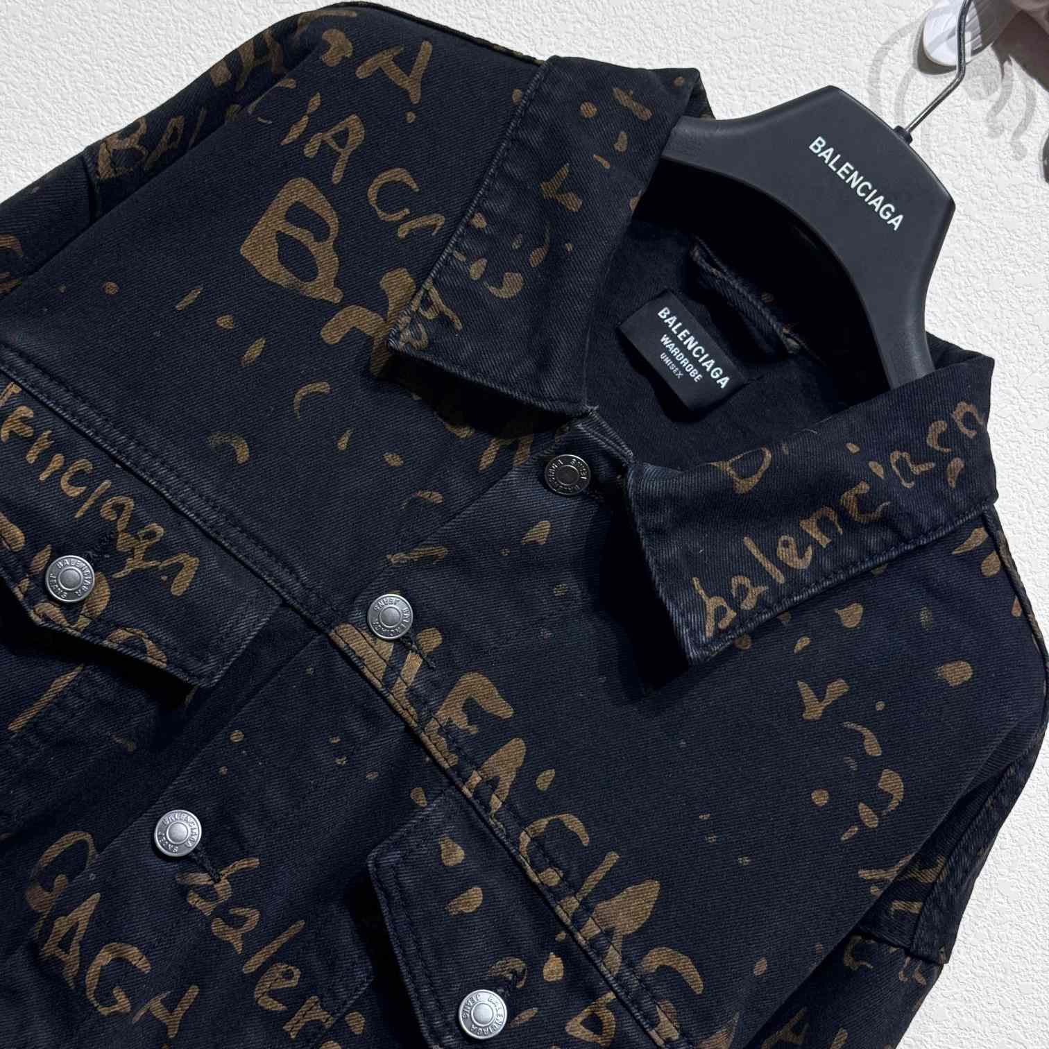 Balenciaga Bleachy Allover Denim Jacket - EUR FASHION