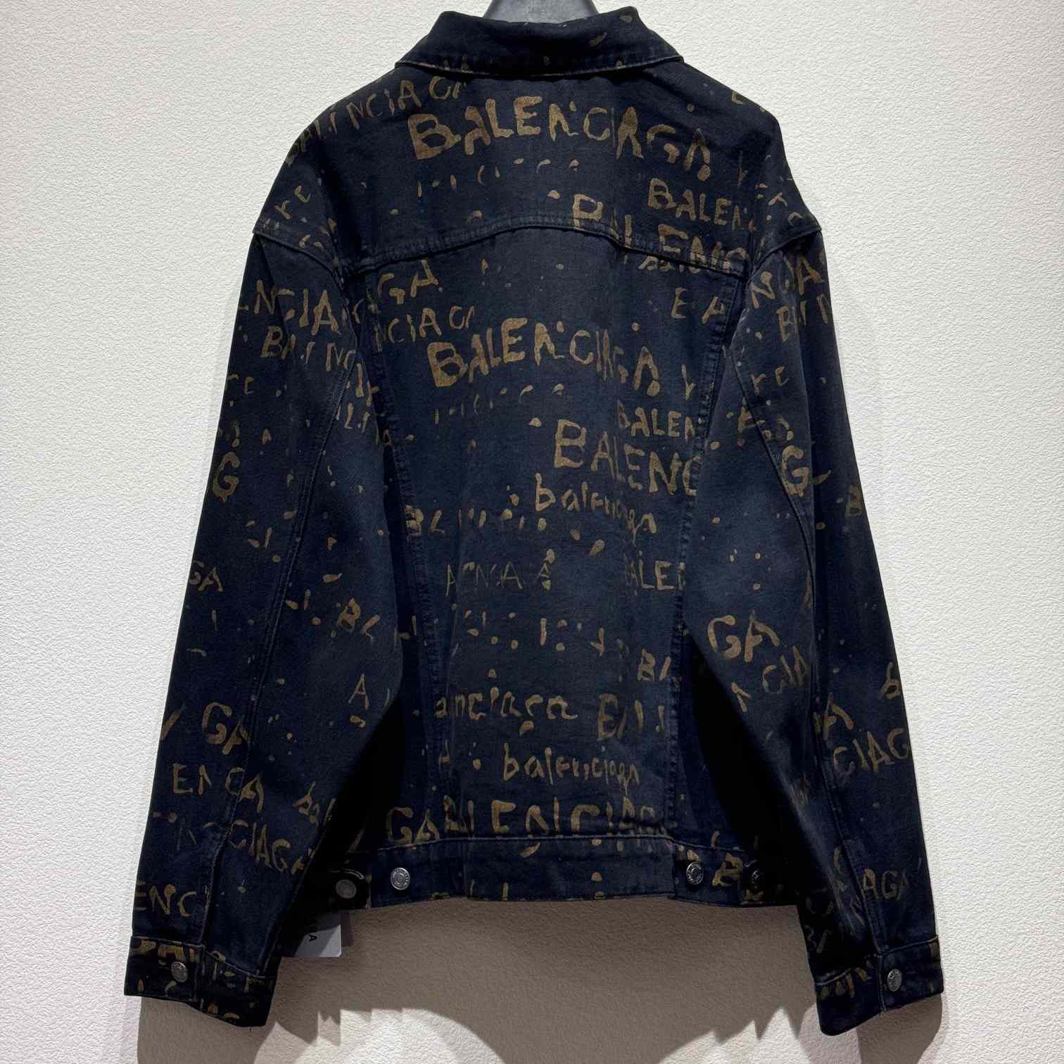 Balenciaga Bleachy Allover Denim Jacket - EUR FASHION