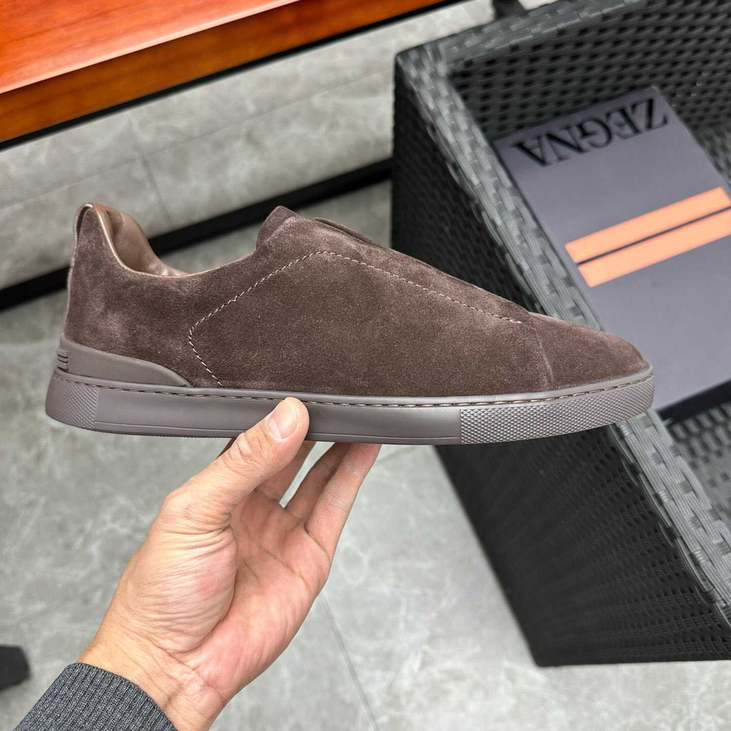 Zegna Suede Triple Stitch™ Sneakers - EUR FASHION