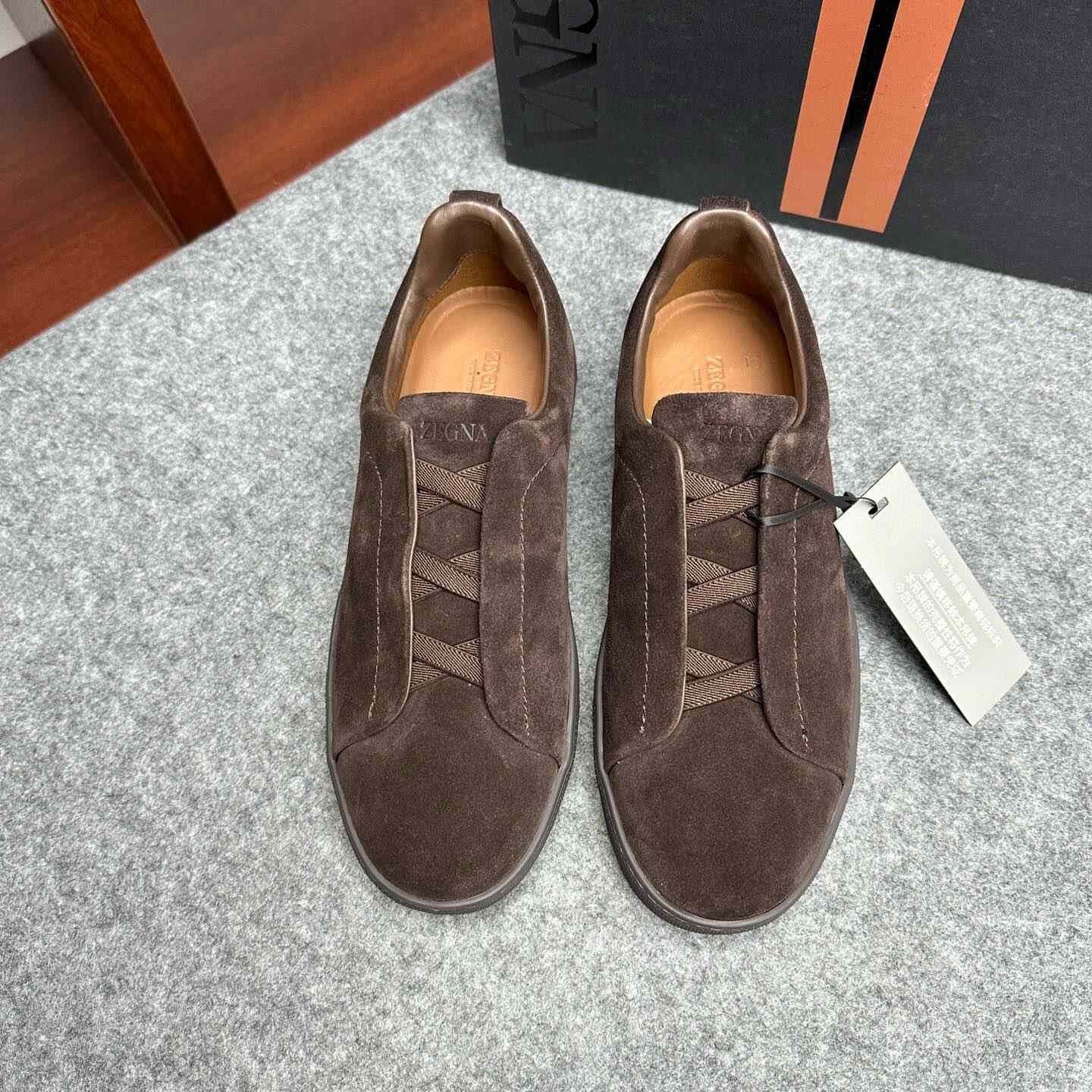 Zegna Suede Triple Stitch™ Sneakers - EUR FASHION