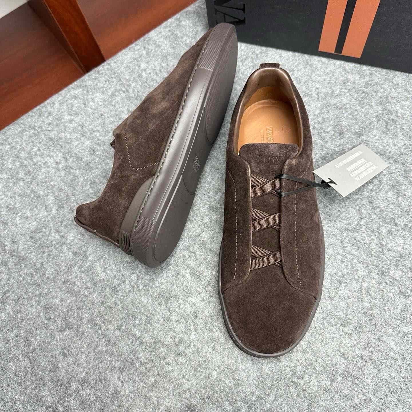 Zegna Suede Triple Stitch™ Sneakers - EUR FASHION