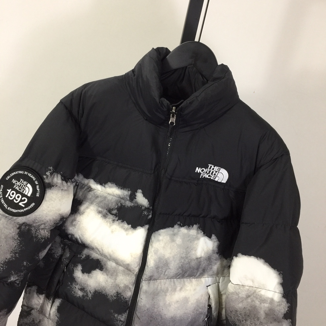 The North Face Printed 92 Retro Anniversary Nuptse Jacket 'Black' - EUR FASHION