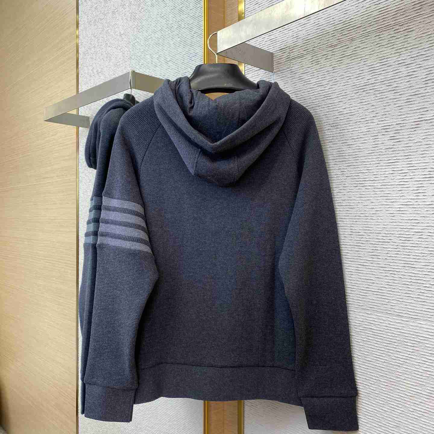 Thom Browne 4-Bar Zip-Up Cashmere Hoodie - EUR FASHION