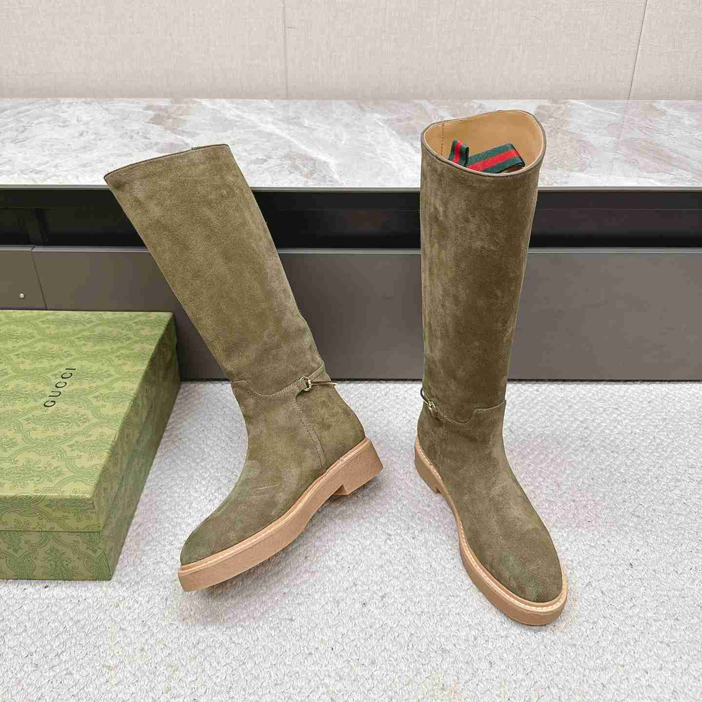 Gucci Women's Slim Horsebit Boot - EUR FASHION