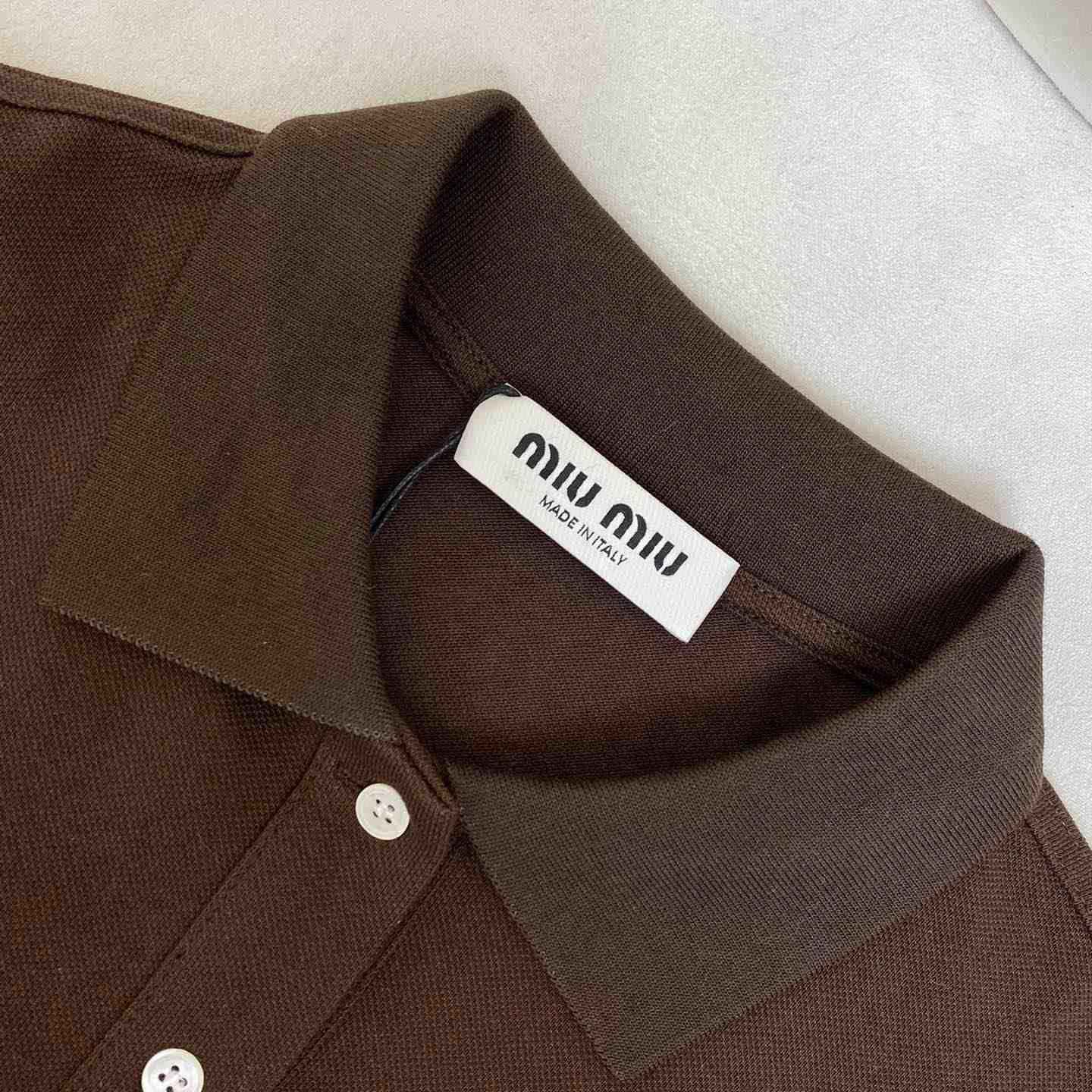 Miu Miu Piqué and Jersey Polo Shirt - EUR FASHION