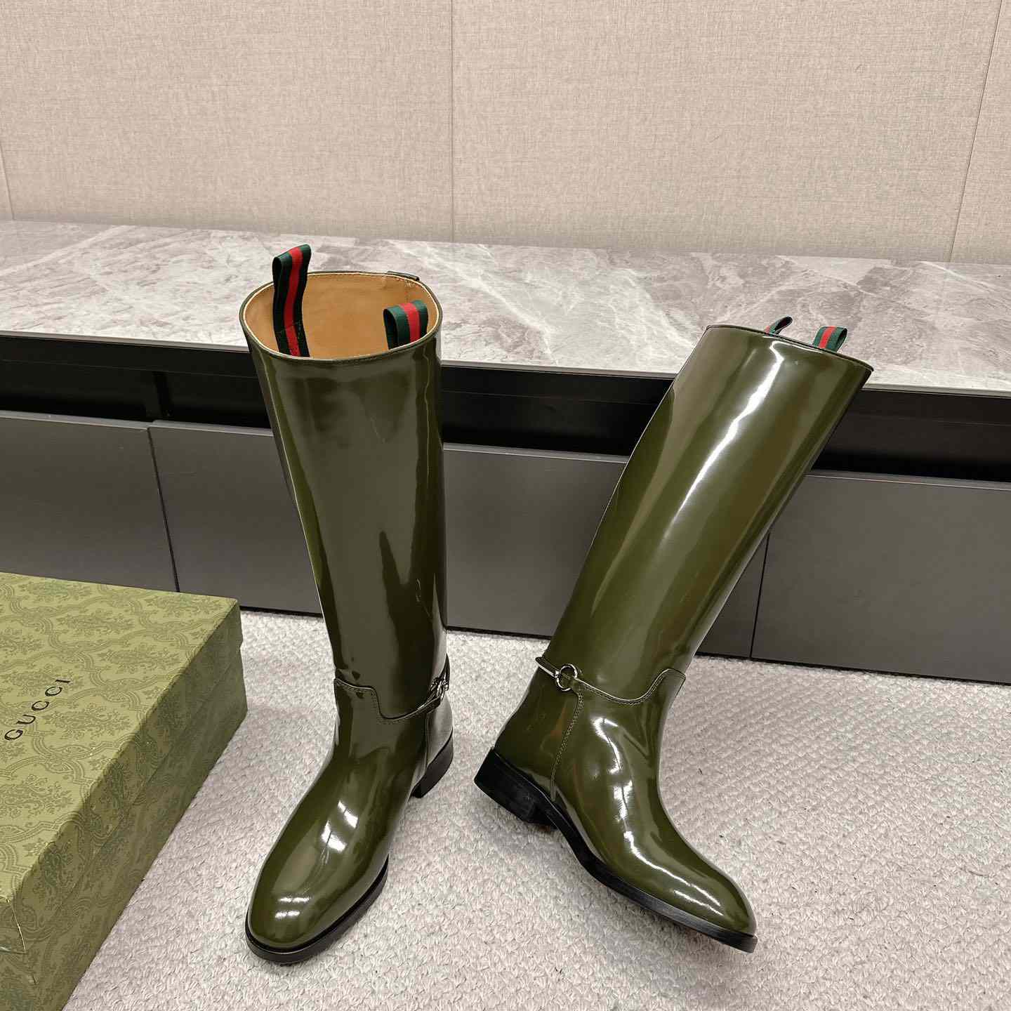 Gucci Women's Slim Horsebit Boot - EUR FASHION