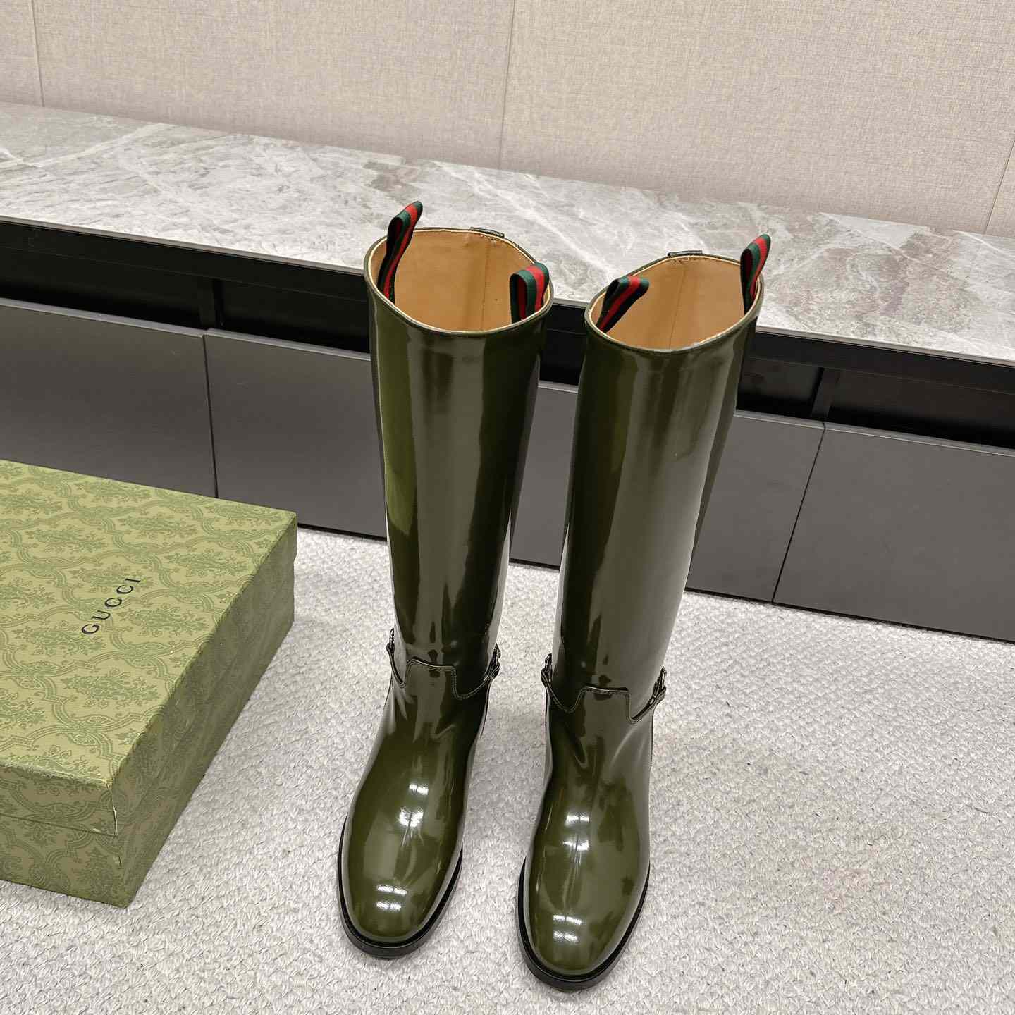 Gucci Women's Slim Horsebit Boot - EUR FASHION
