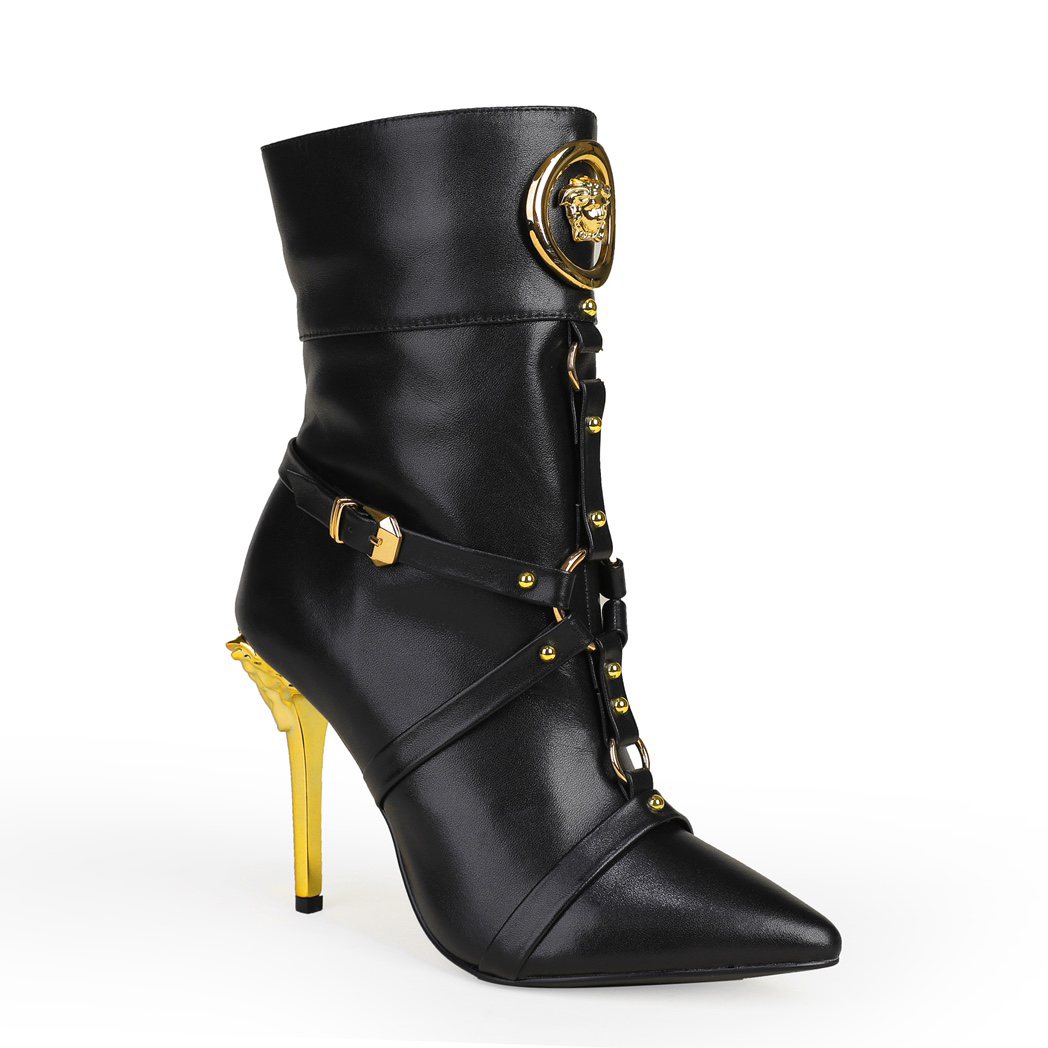 Versace Leather Ankle Boots - EUR FASHION