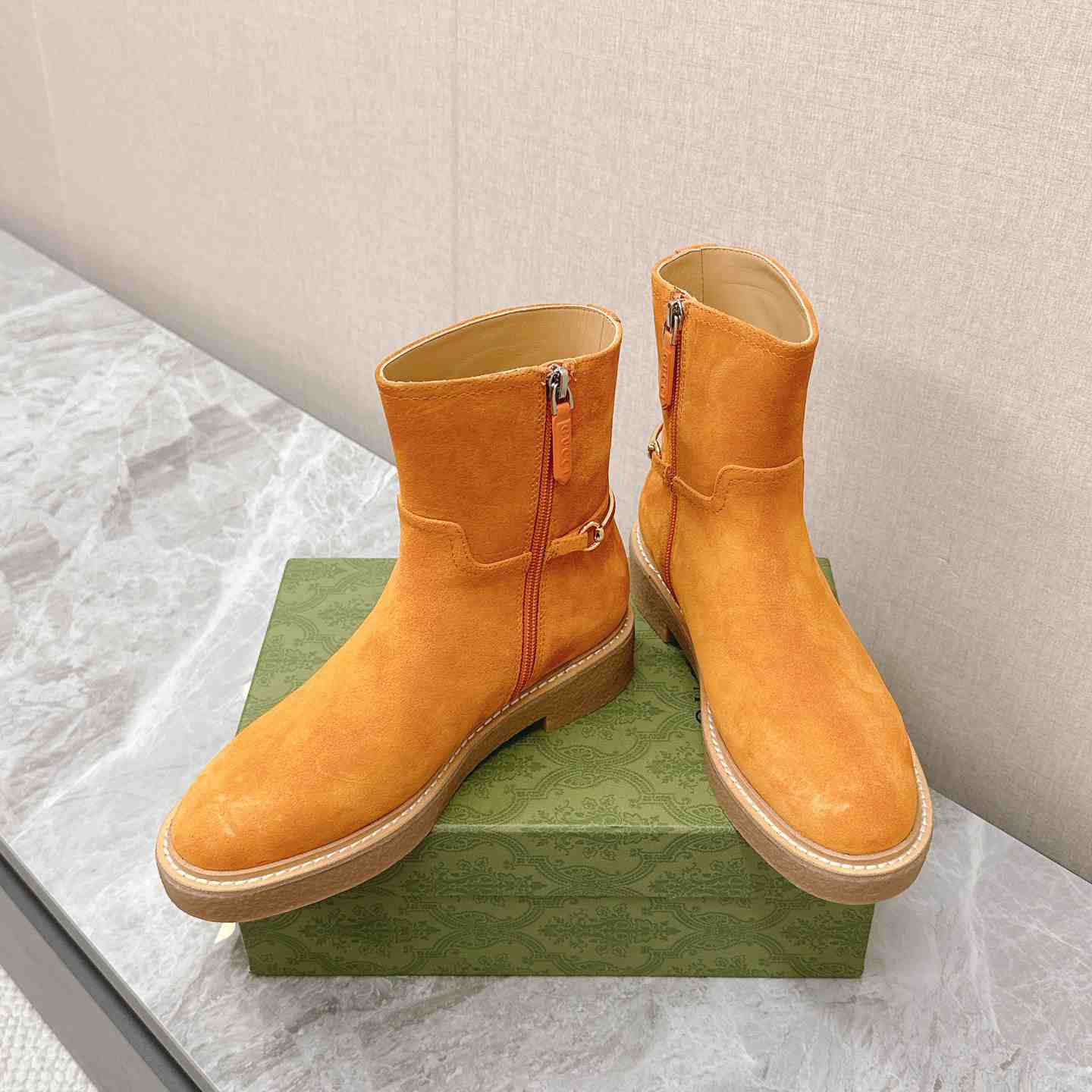 Gucci Women's Slim Horsebit Ankle Boot - EUR FASHION