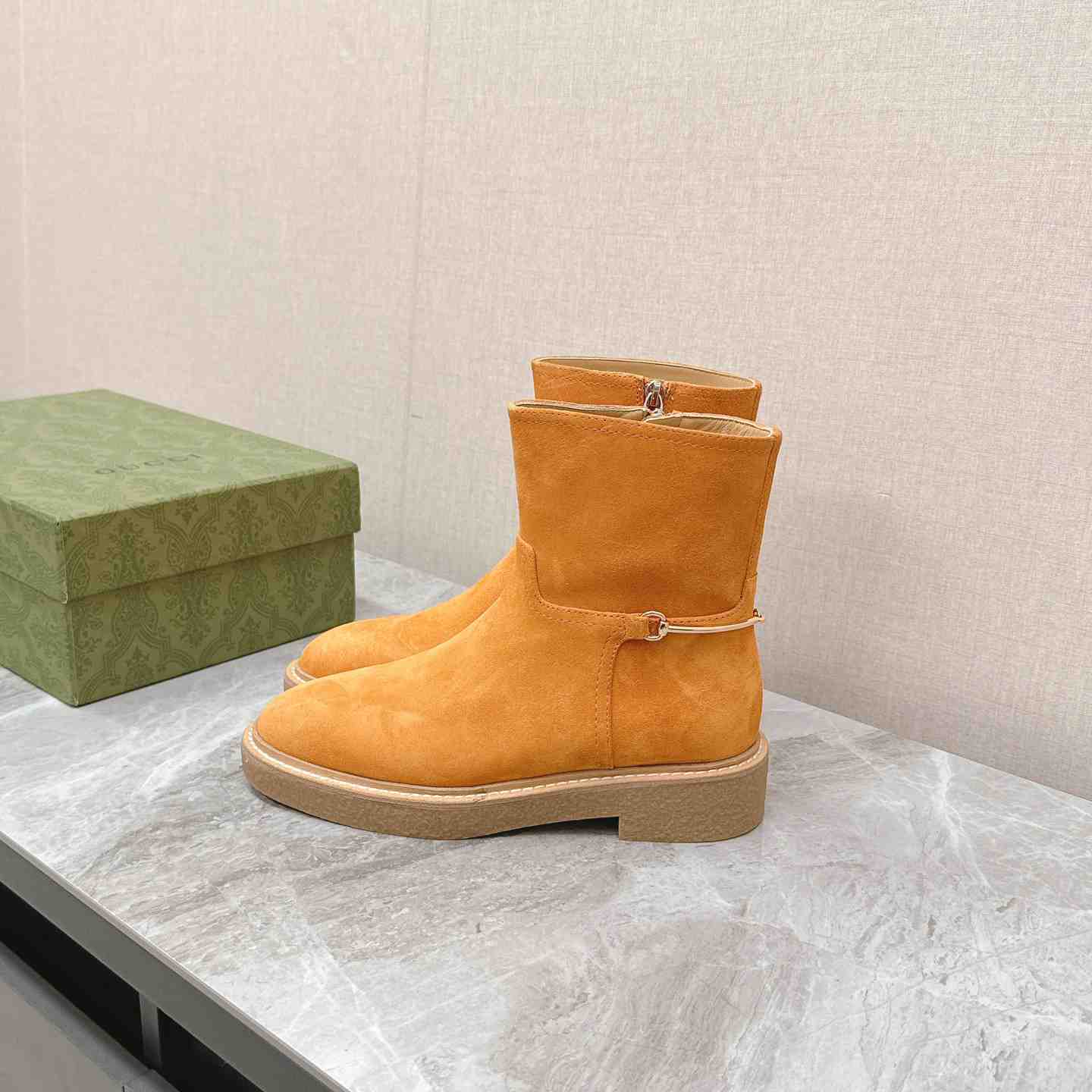 Gucci Women's Slim Horsebit Ankle Boot - EUR FASHION