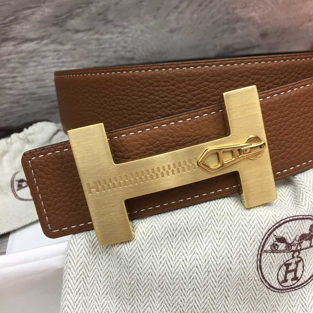 Hermes Leather H Buckle Belt - EUR FASHION