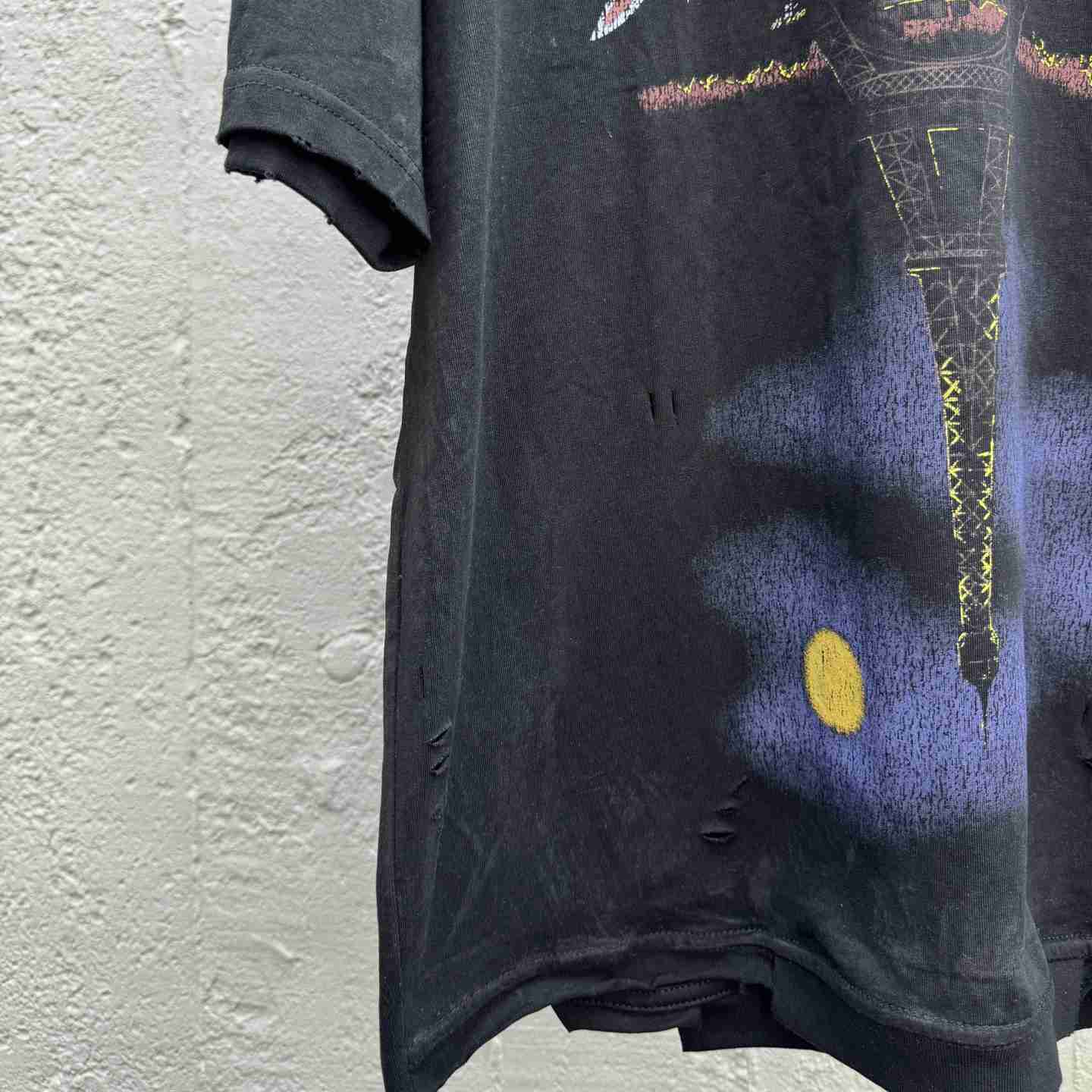 Balenciaga Paris Moon Upside Down T-Shirt Oversized In Black - EUR FASHION