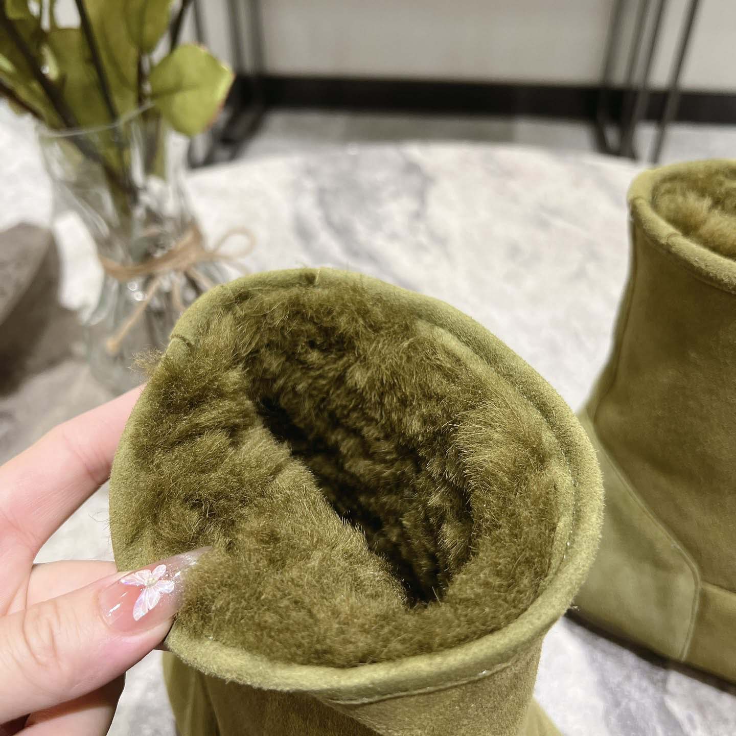 Loewe Lago Boot In Suede And Shearling - EUR FASHION
